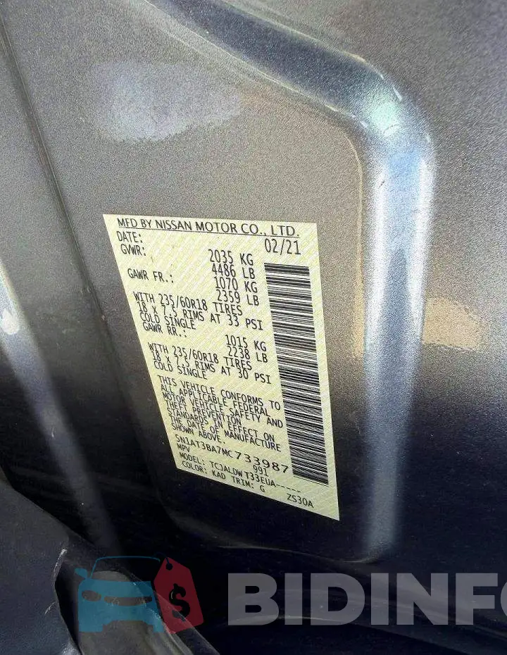 5N1AT3BA7MC733987 Photo# 10