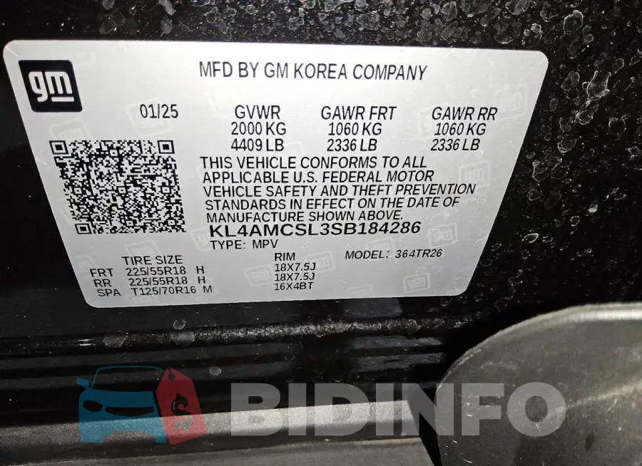 KL4AMCSL3SB184286 Photo# 13