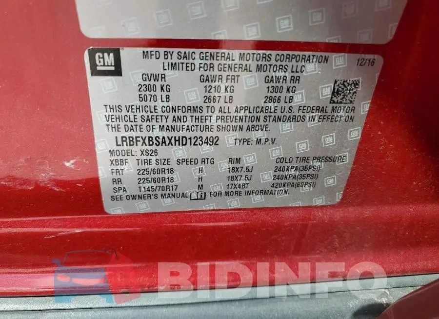 LRBFXBSAXHD123492 Photo# 12