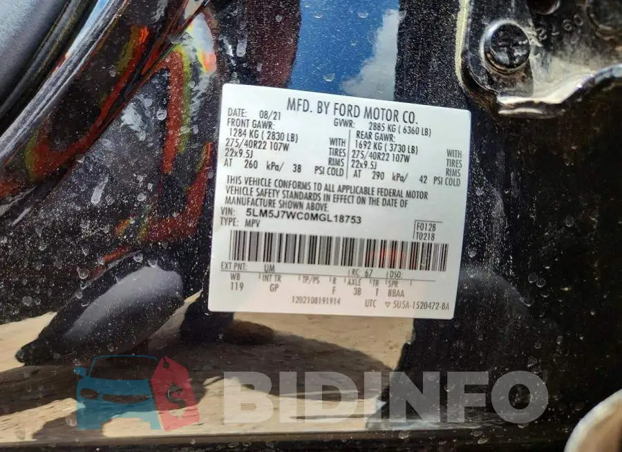 5LM5J7WC0MGL18753 Photo# 14