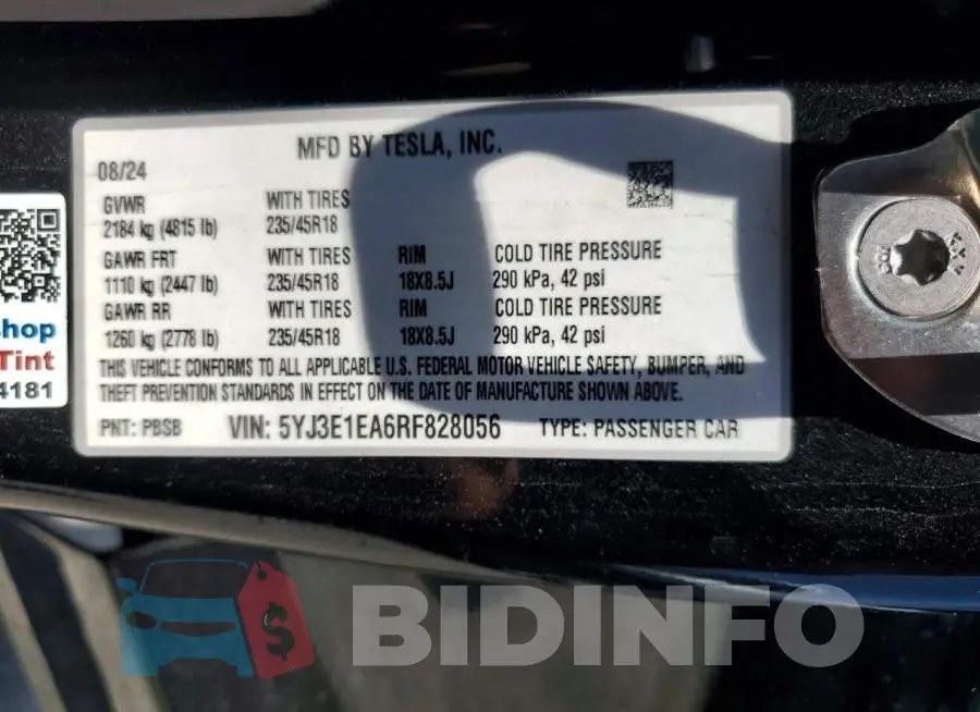 5YJ3E1EA6RF828056 Photo# 12