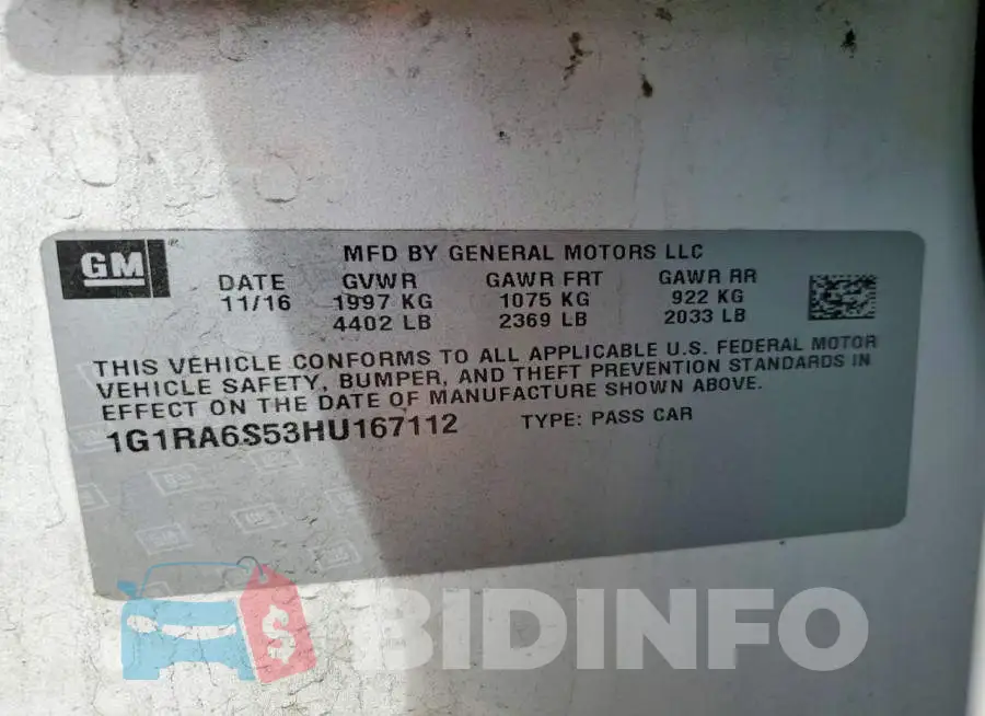 1G1RA6S53HU167112 Photo# 13