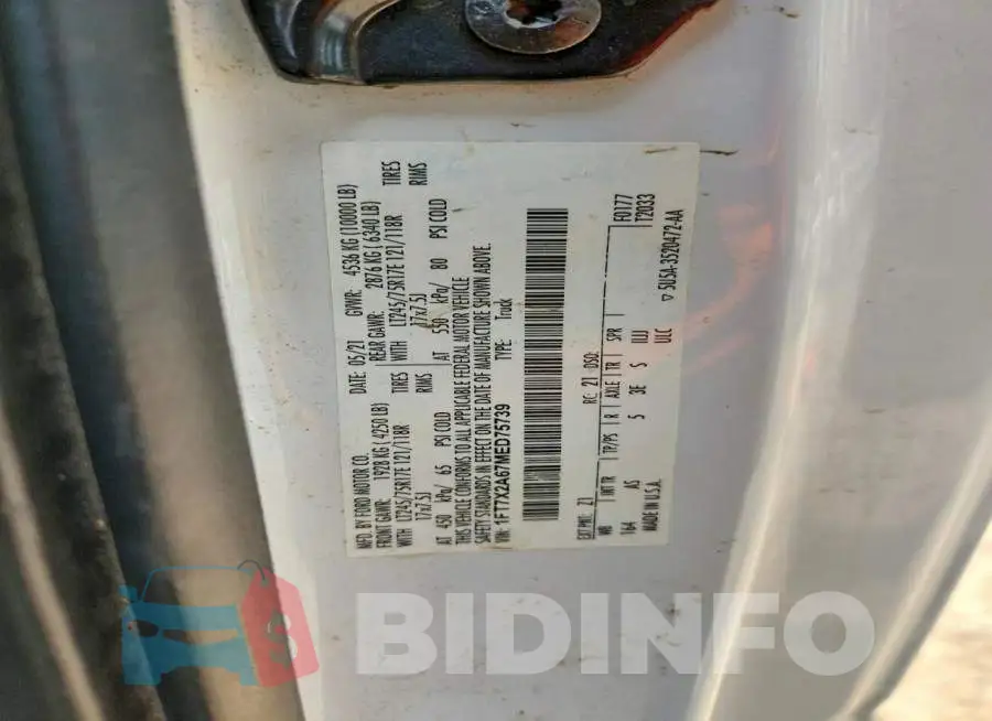 1FT7X2A67MED75739 Photo# 13