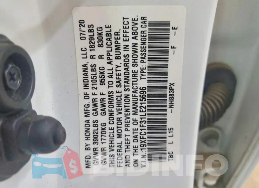 19XFC1F31LE215696 Photo# 12