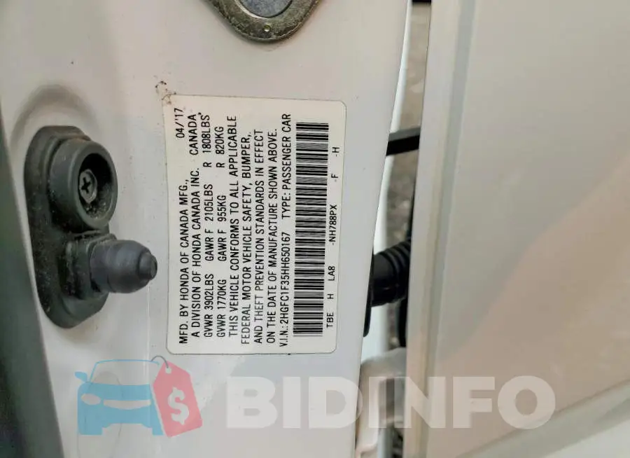 2HGFC1F35HH650167 Photo# 12