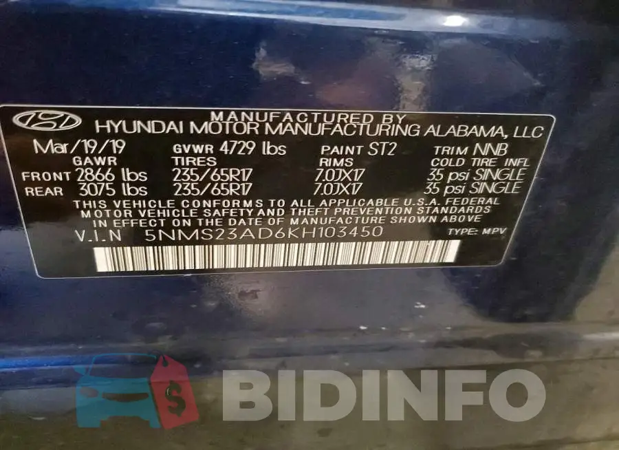 5NMS23AD6KH103450 Photo# 13