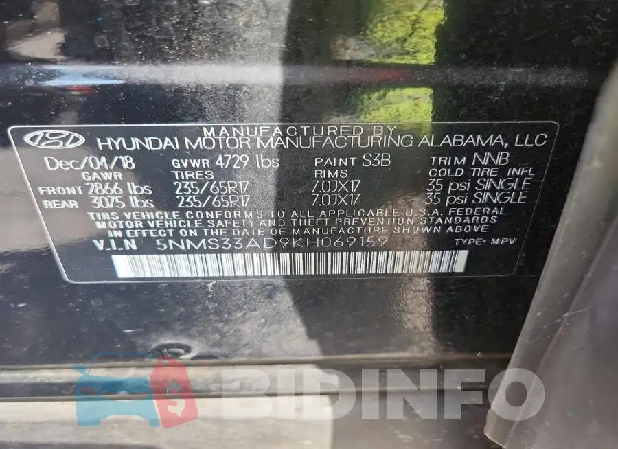 5NMS33AD9KH069159 Photo# 13