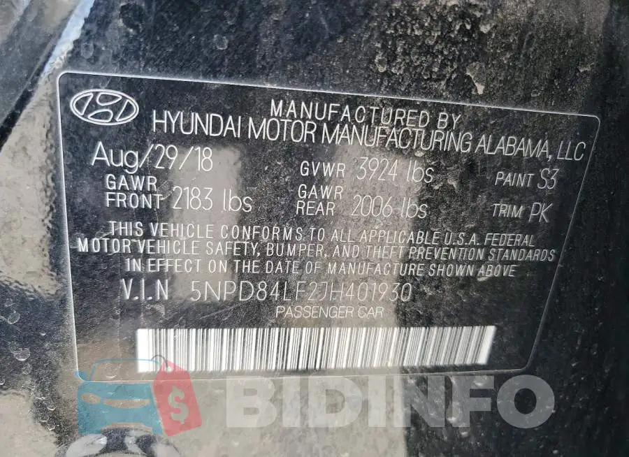 5NPD84LF2JH401930 Photo# 12