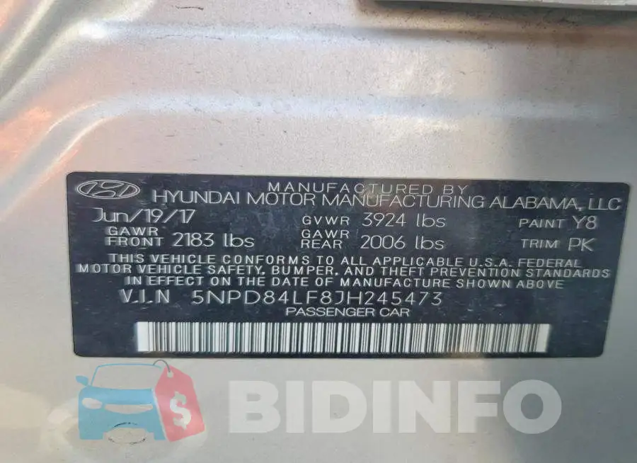 5NPD84LF8JH245473 Photo# 12