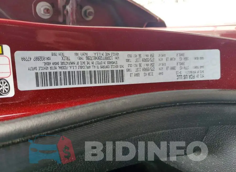 1C6RRFFG5KN817286 Photo# 13