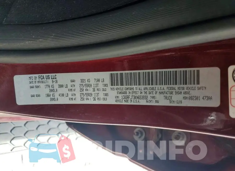 1C6SRFJT3KN653932 Photo# 12