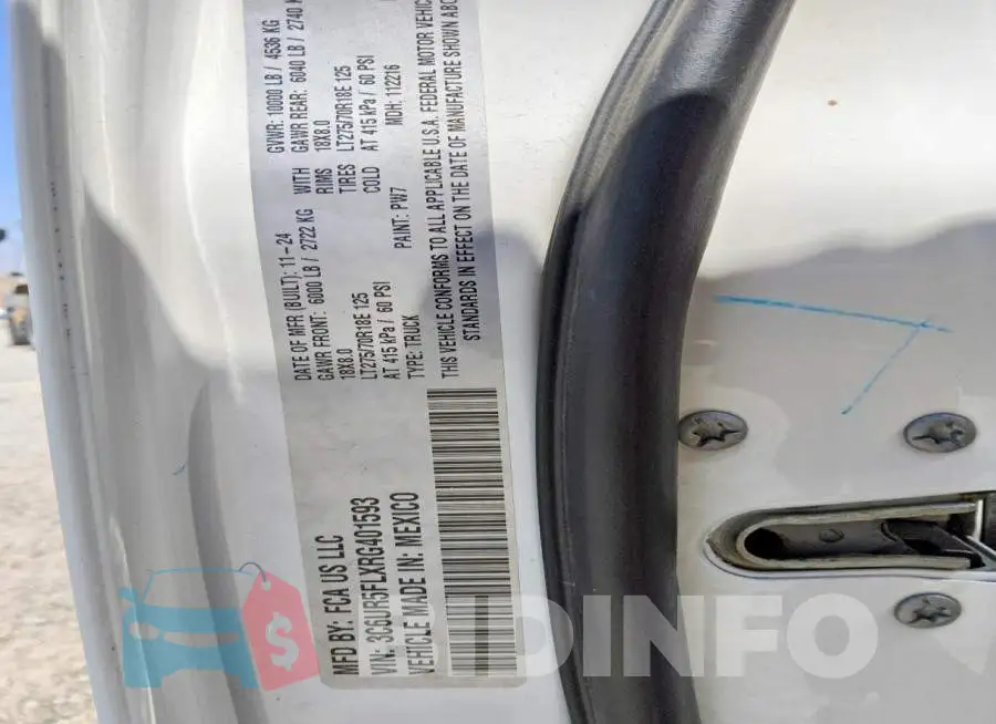 3C6UR5FLXRG401593 Photo# 12