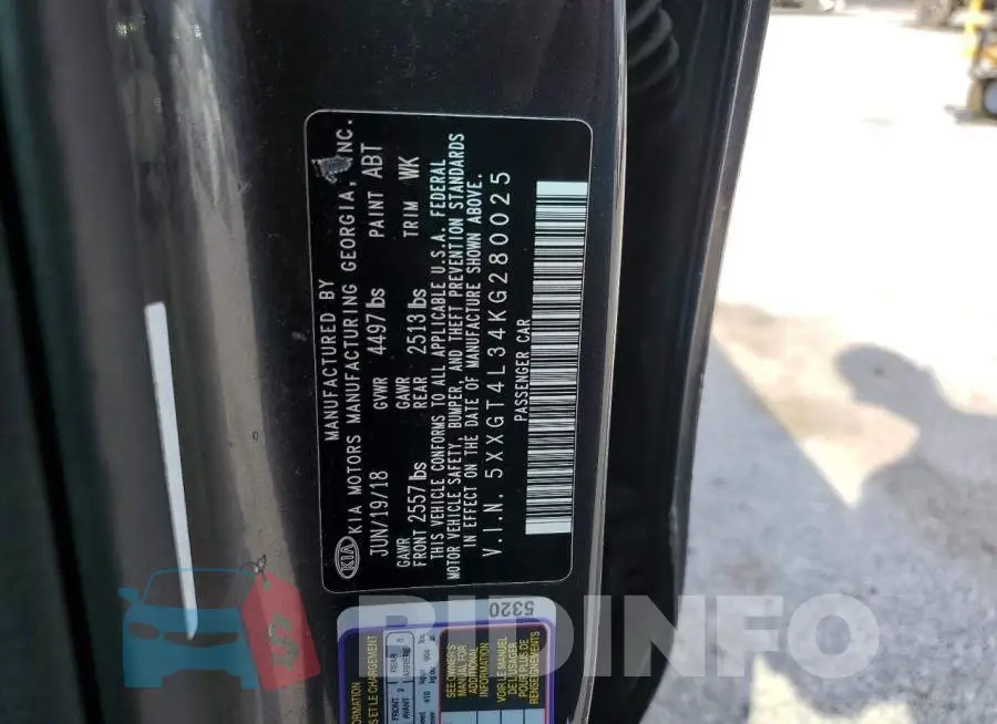 5XXGT4L34KG280025 Photo# 12