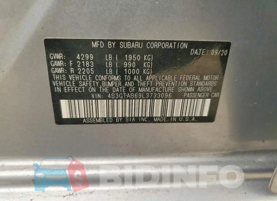 4S3GTAB69L3733096 Photo# 12