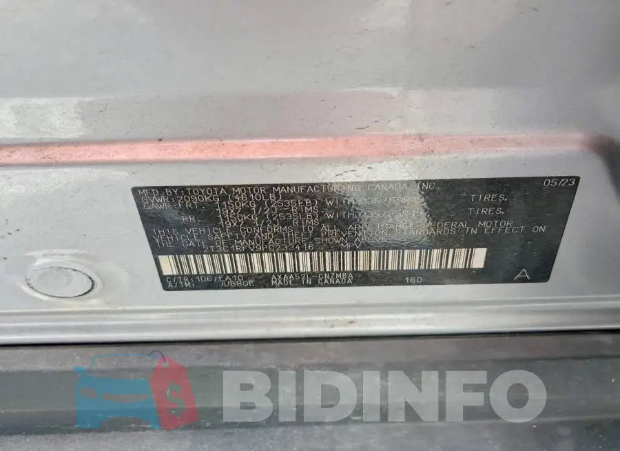 2T3C1RFV9PC233416 Photo# 13