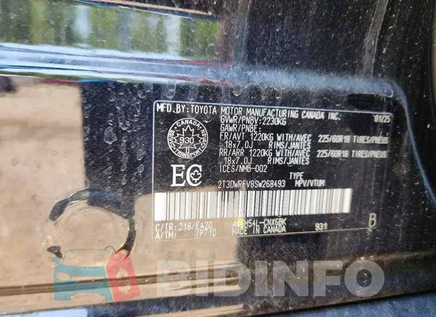 2T3DWRFV8SW268493 Photo# 13