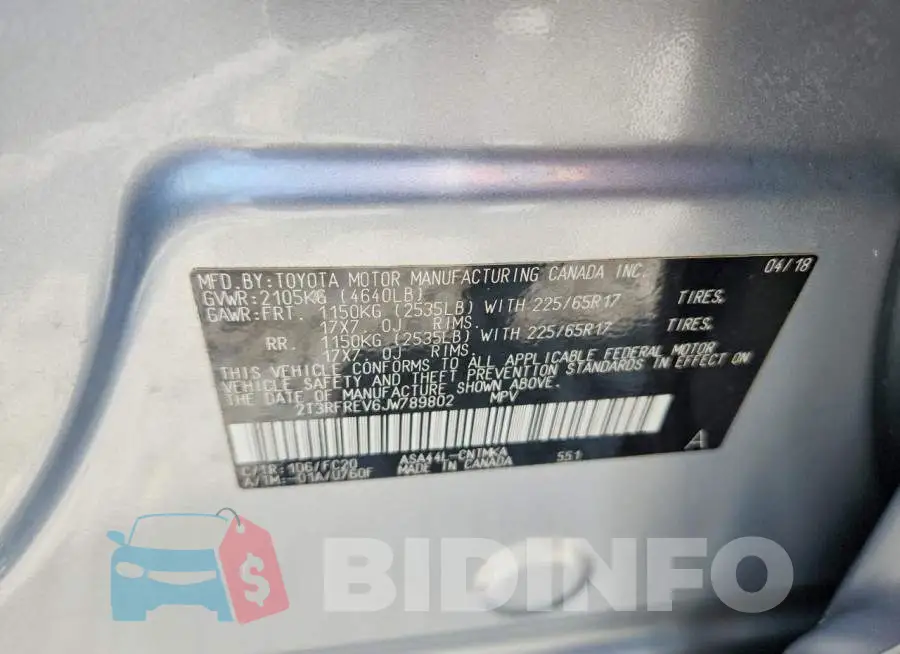 2T3RFREV6JW789802 Photo# 13