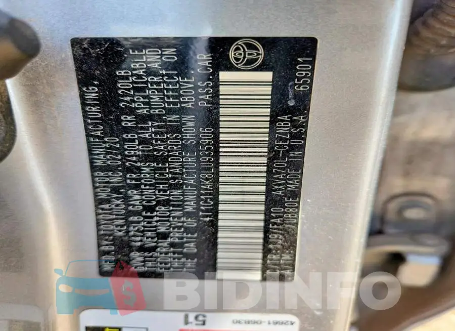 4T1C11AK8LU935906 Photo# 13