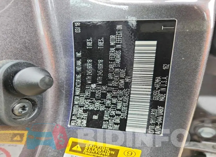 5TDJZRFHXJS854925 Photo# 12