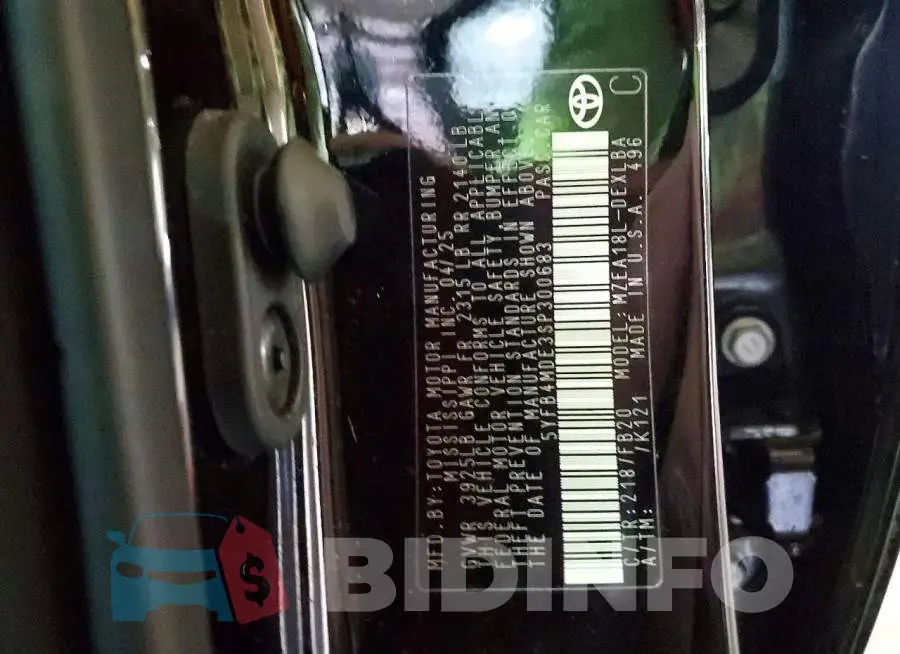 5YFB4MDE3SP300683 Photo# 13