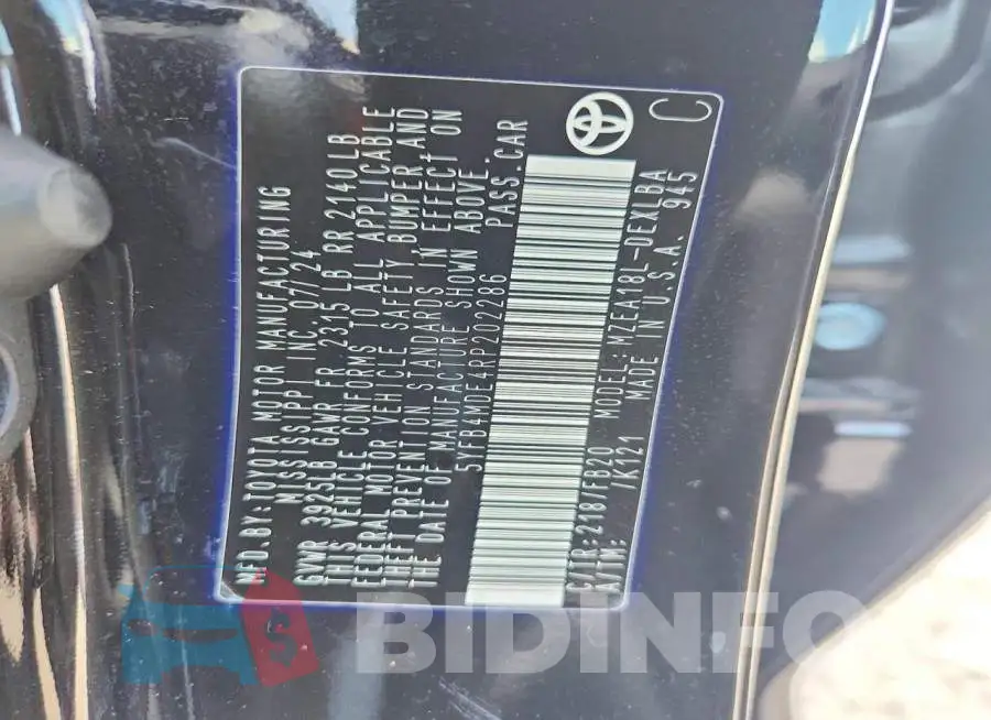 5YFB4MDE4RP202286 Photo# 12