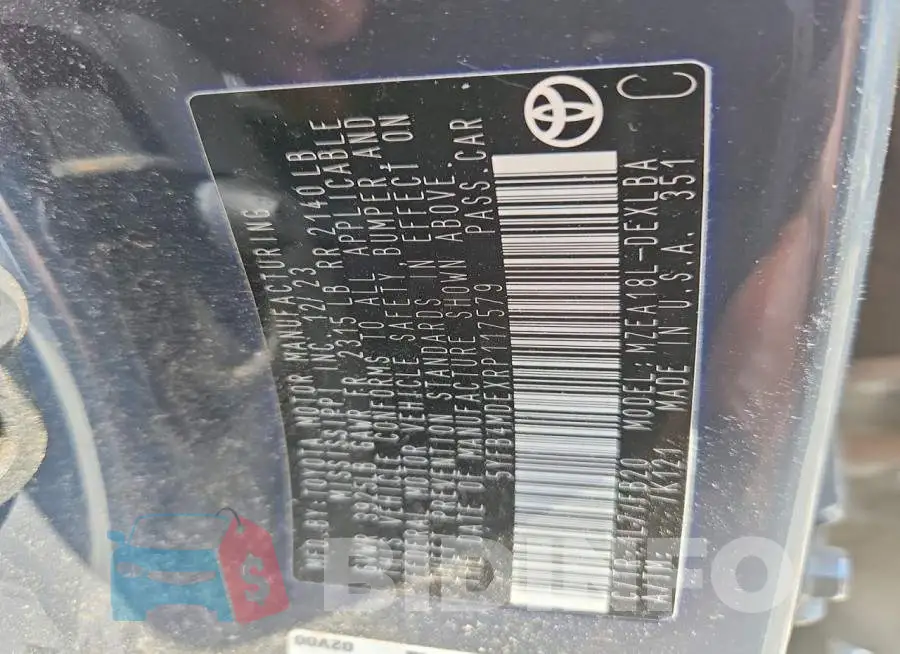 5YFB4MDEXRP117579 Photo# 12