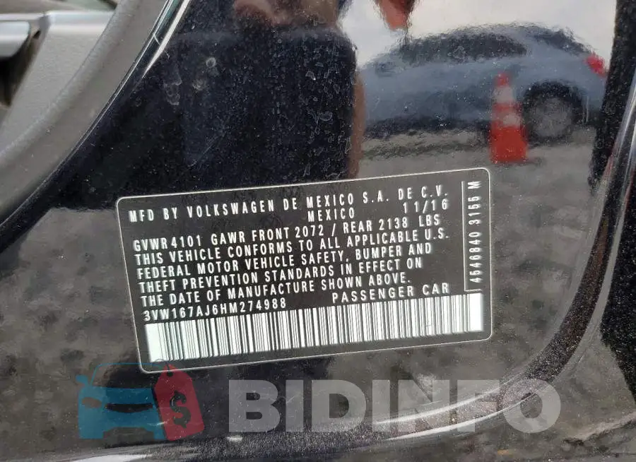 3VW167AJ6HM274988 Photo# 12
