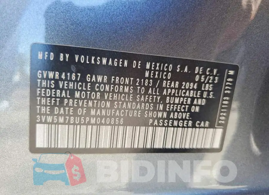 3VW5M7BU5PM040856 Photo# 12