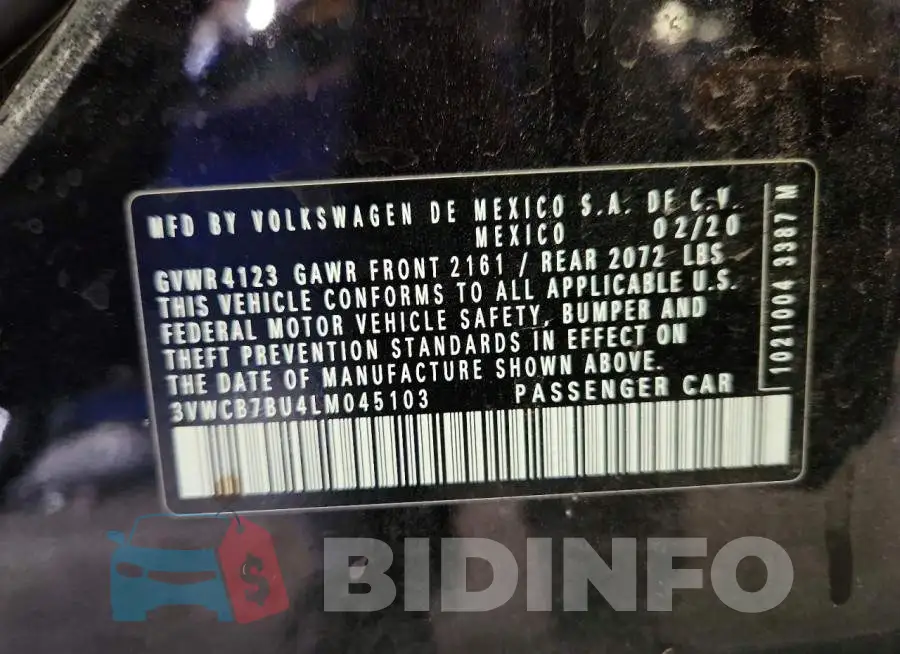 3VWCB7BU4LM045103 Photo# 12