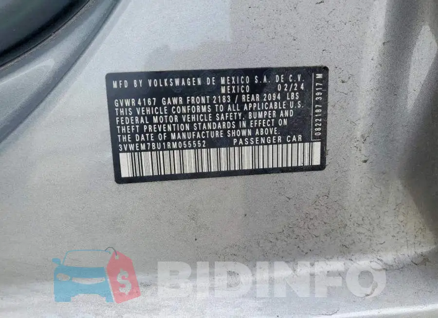 3VWEM7BU1RM055552 Photo# 12