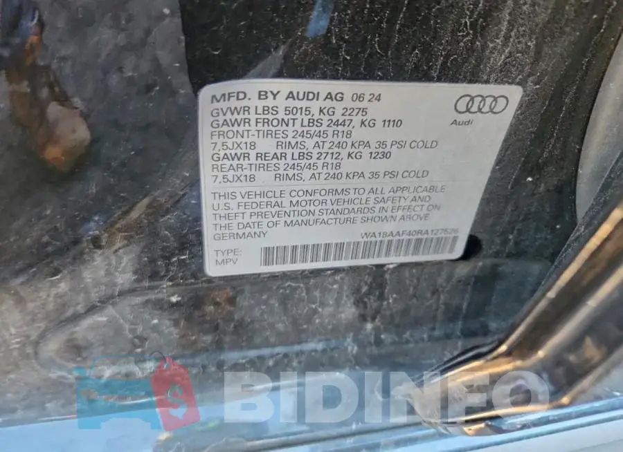 WA18AAF40RA127526 Photo# 13