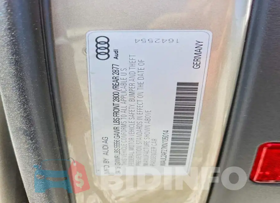 WAUL2AF27KN105014 Photo# 12