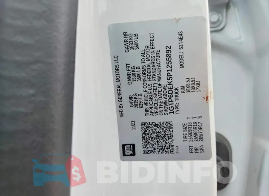 1GTP6DEK5P1255892 Photo# 12