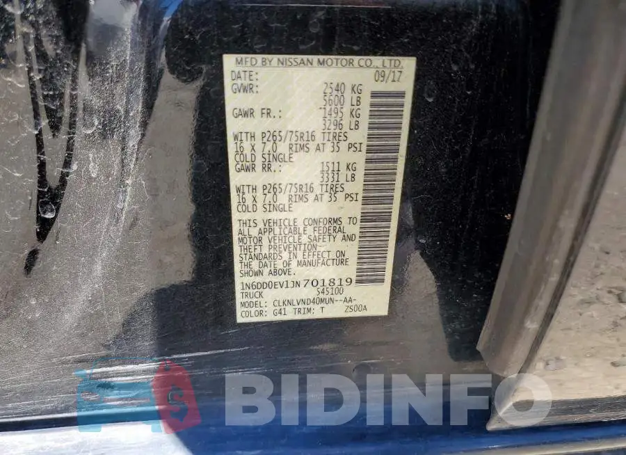 1N6DD0EV1JN701819 Photo# 12