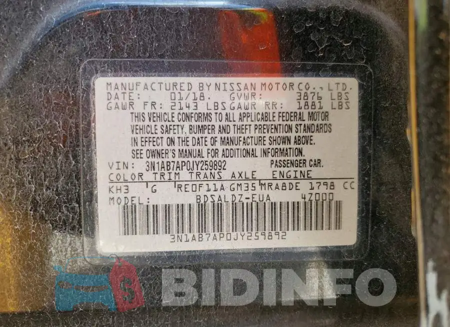 3N1AB7AP0JY259892 Photo# 12