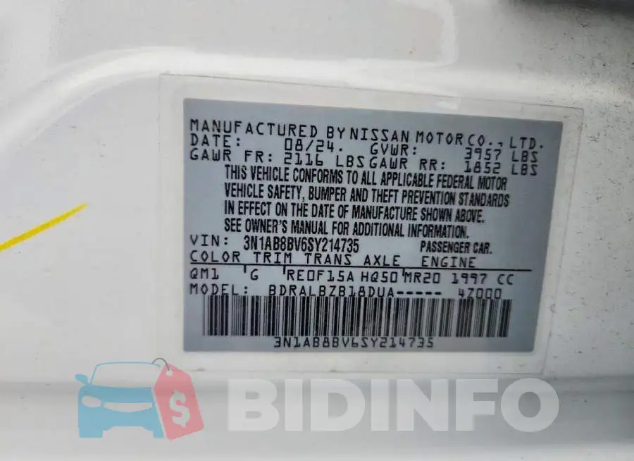 3N1AB8BV6SY214735 Photo# 12
