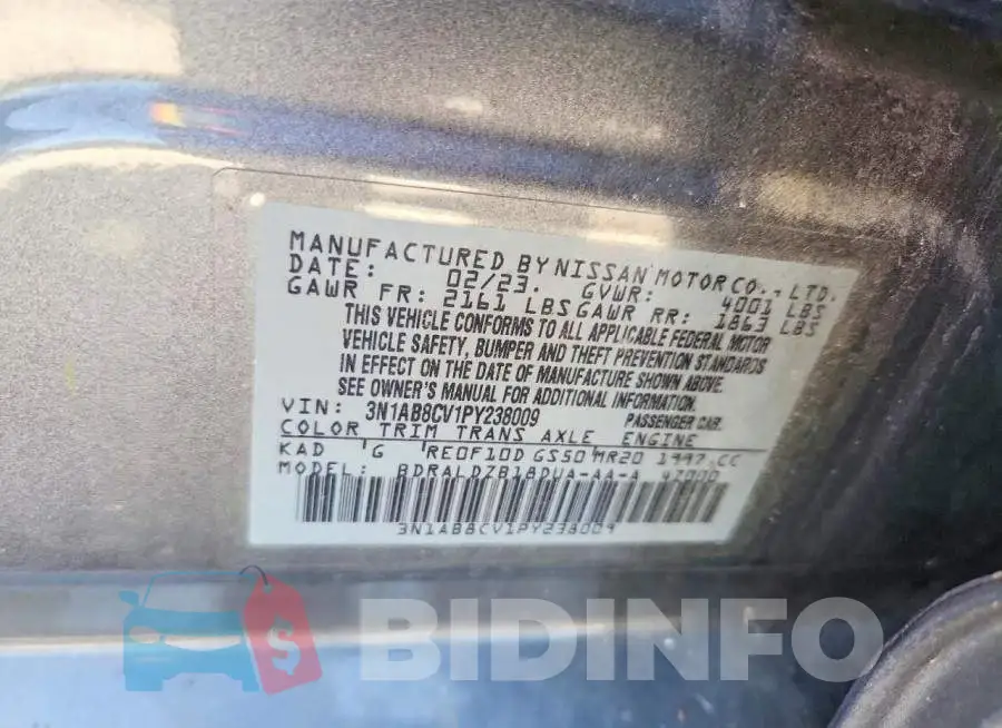 3N1AB8CV1PY238009 Photo# 12
