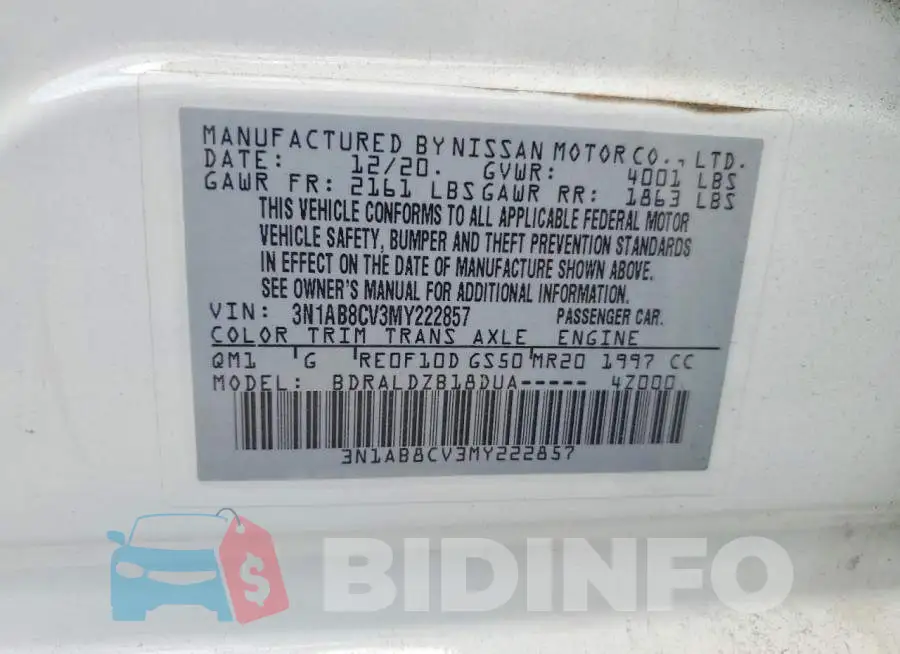 3N1AB8CV3MY222857 Photo# 13