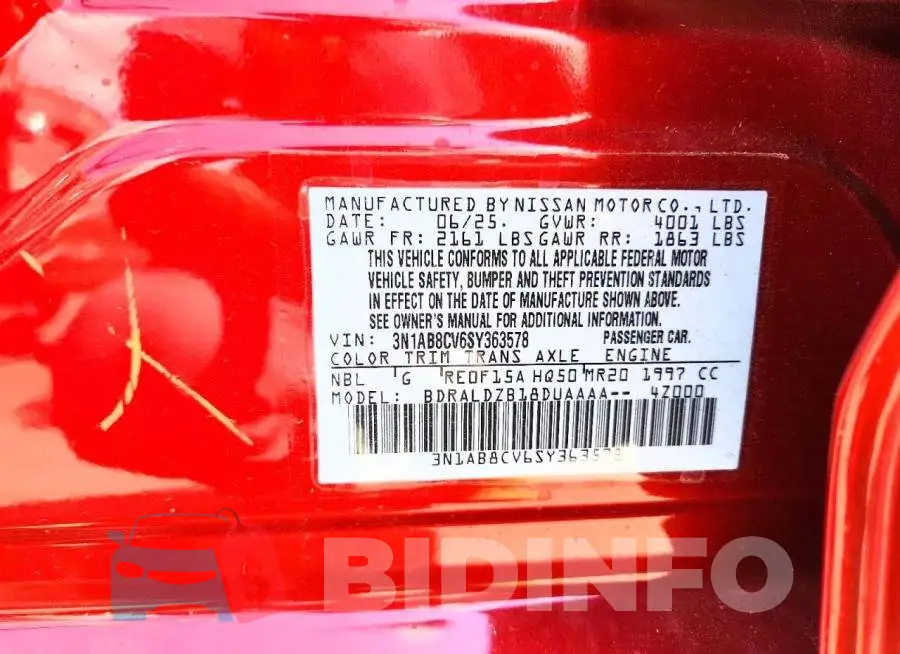 3N1AB8CV6SY363578 Photo# 12