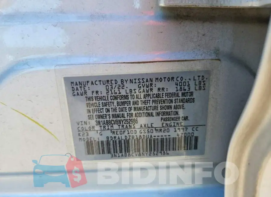 3N1AB8CV8NY252986 Photo# 12