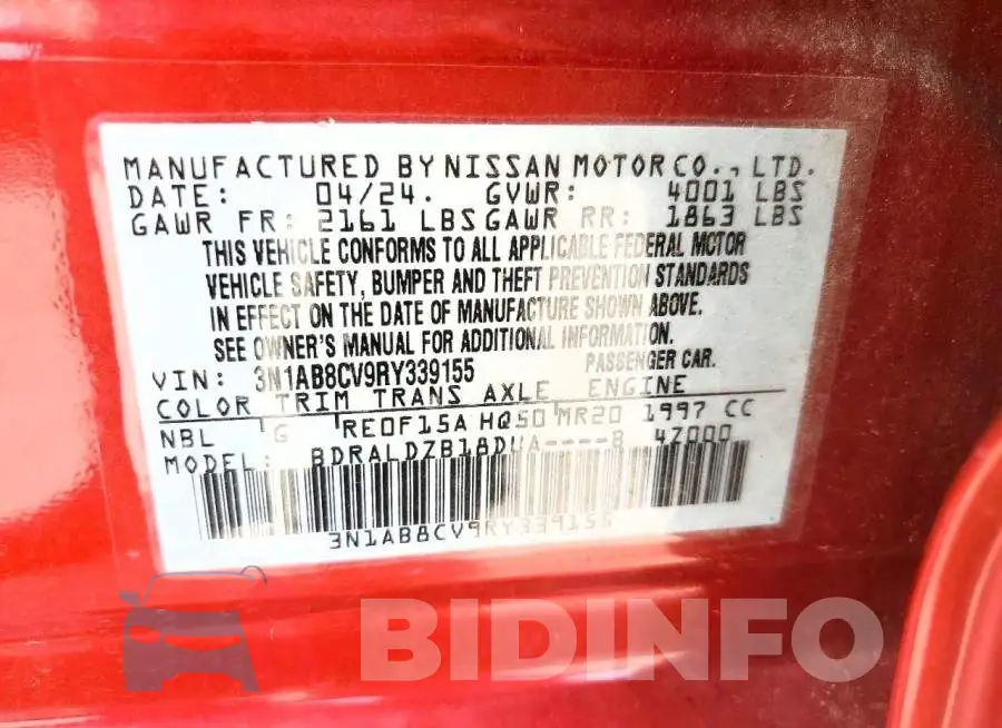 3N1AB8CV9RY339155 Photo# 12