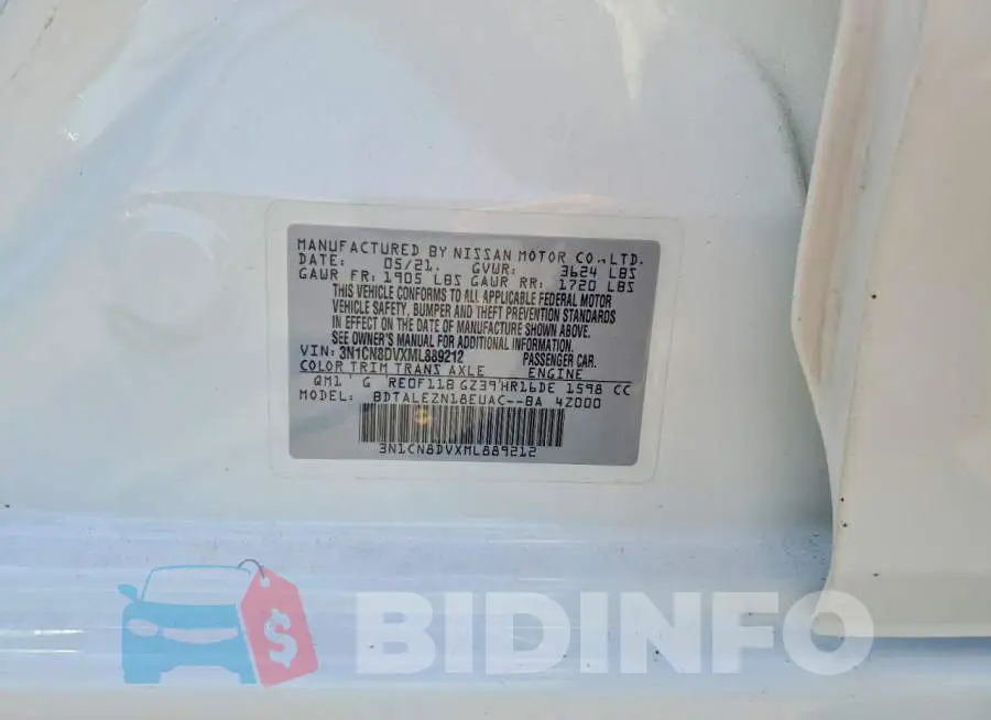 3N1CN8DVXML889212 Photo# 12