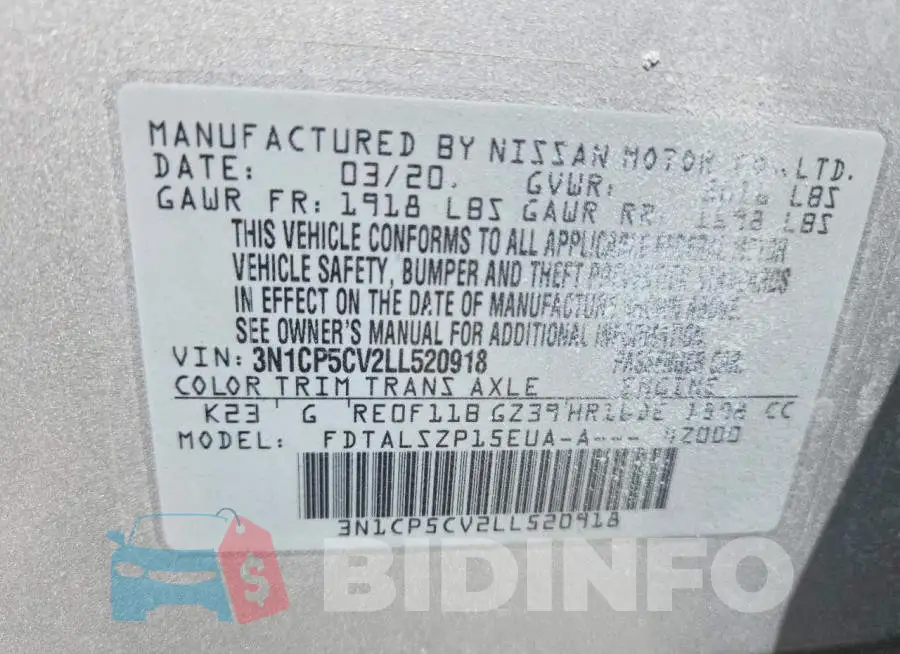 3N1CP5CV2LL520918 Photo# 13