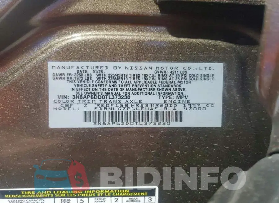 3N8AP6DD0TL373230 Photo# 12
