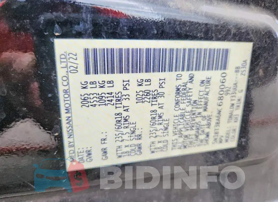 5N1BT3BA6NC680060 Photo# 14