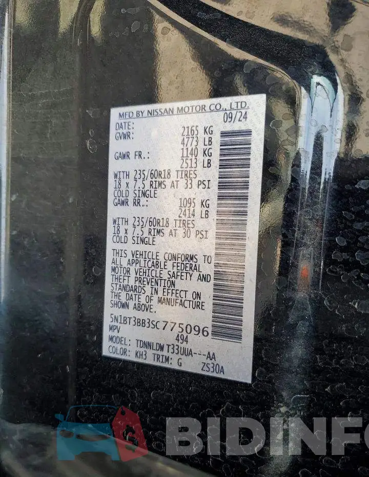 5N1BT3BB3SC775096 Photo# 13