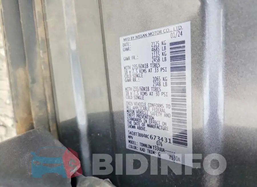 5N1BT3BB4RC673431 Photo# 13