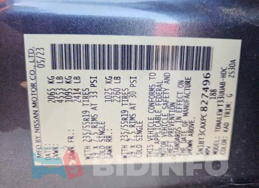 5N1BT3CAXPC827496 Photo# 13