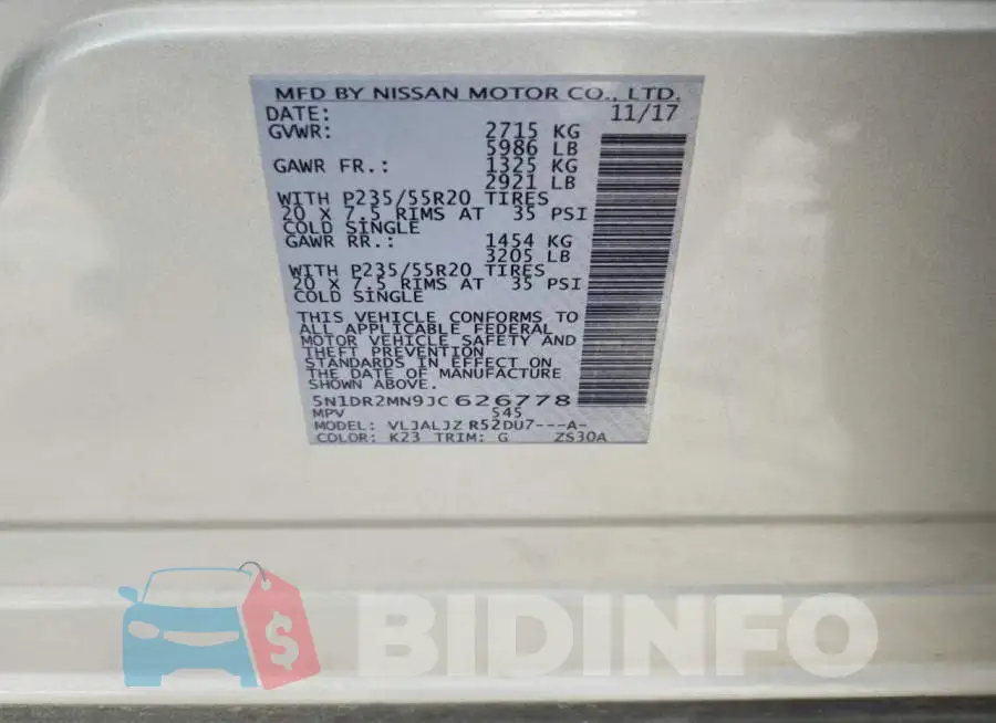 5N1DR2MN9JC626778 Photo# 13
