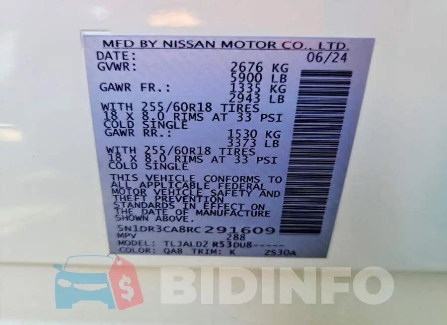 5N1DR3CA8RC291609 Photo# 14